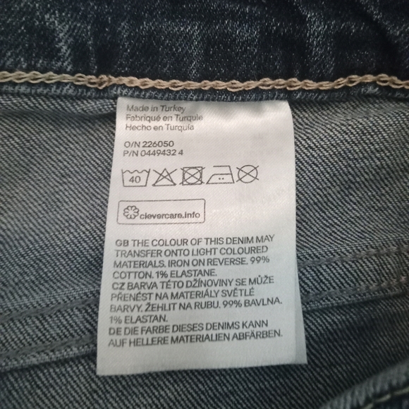 H&M LOGG Star Pattern Skinny Jeans Size 33. - Picture 4 of 4